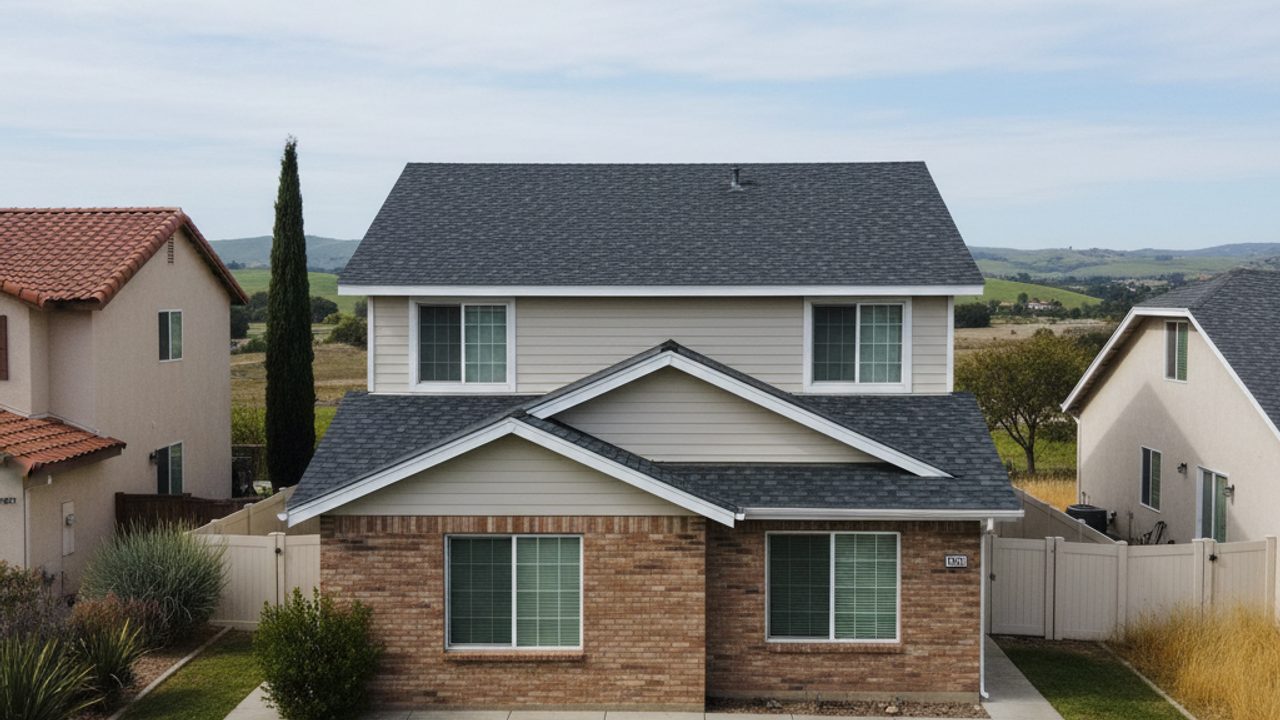 Top Notch Roofing Inc crew working on a home